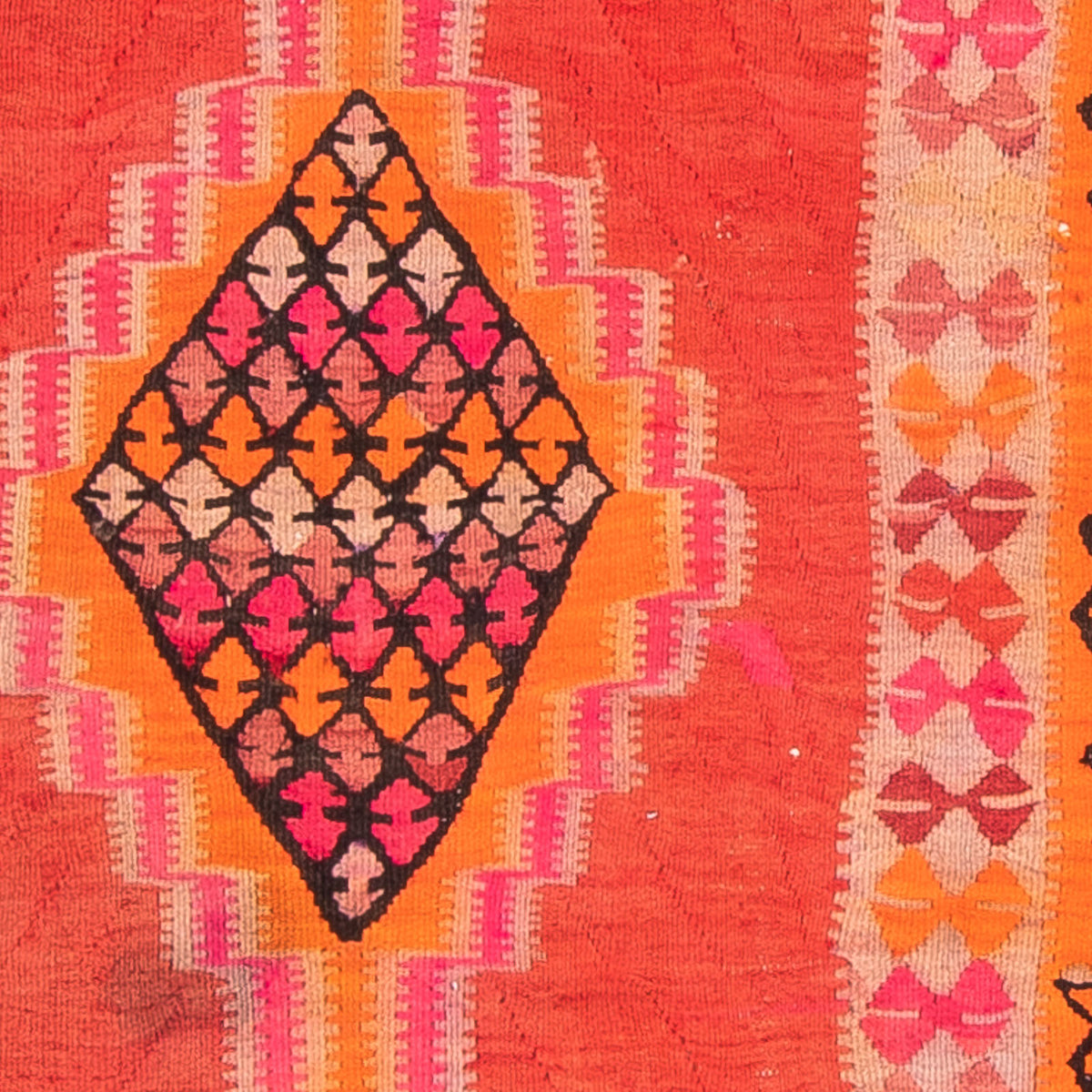 Løber Kelim-tæppe - gammelt - 355 x 90 cm - flerfarvet