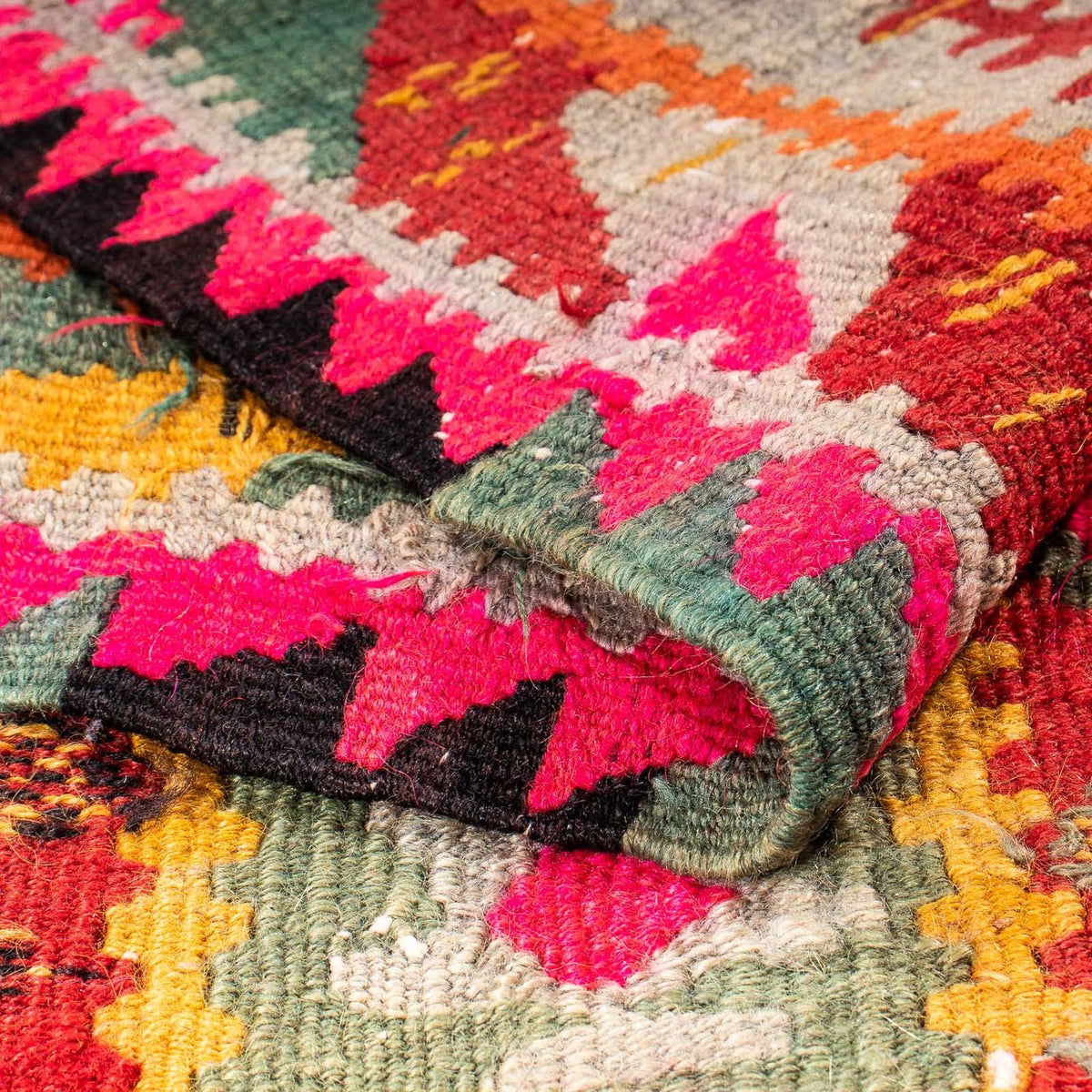 Løber Kelim-tæppe - gammelt - 280 x 112 cm - flerfarvet