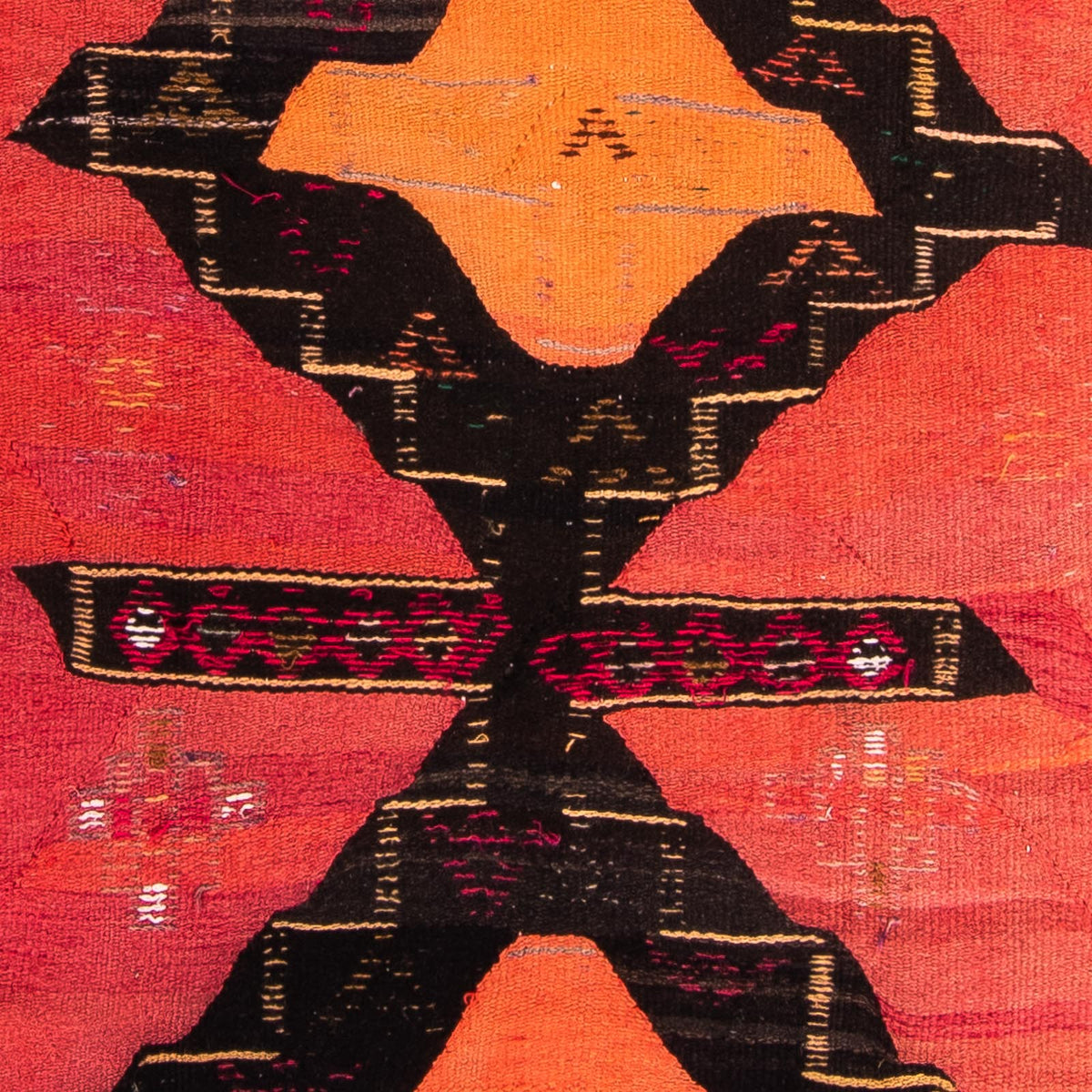 Løber Kelim-tæppe - gammelt - 365 x 150 cm - flerfarvet