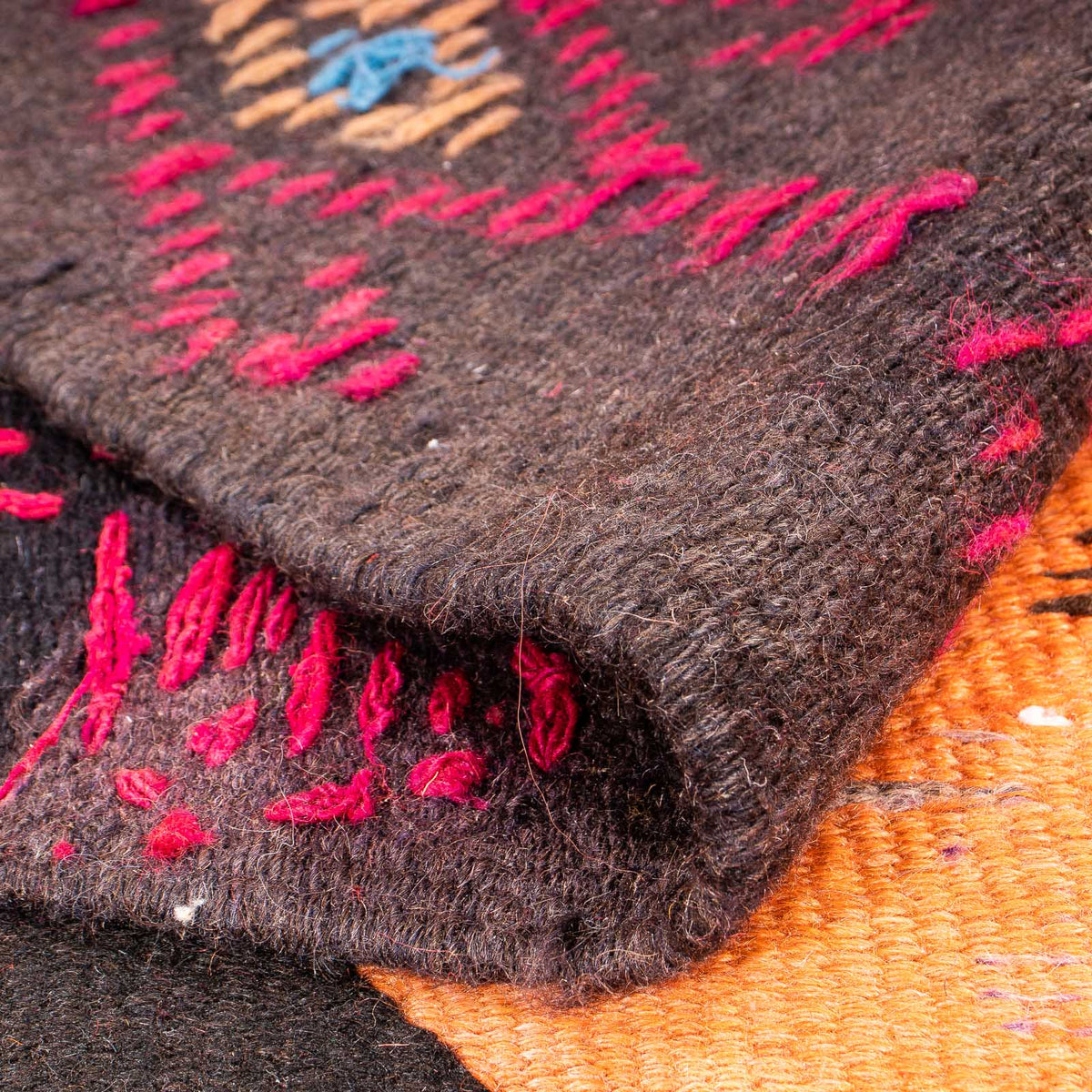 Løber Kelim-tæppe - gammelt - 365 x 150 cm - flerfarvet