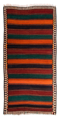 Kelim-tæppe - gammelt - 315 x 155 cm - flerfarvet