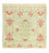 Designer tæppe firkantet  - 63 x 62 cm - beige
