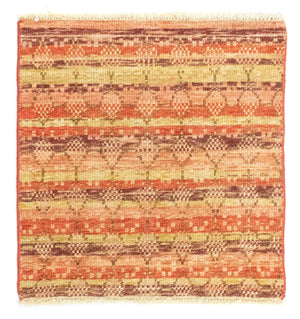 Designer tæppe firkantet  - 59 x 58 cm - orange