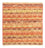 Designer tæppe firkantet  - 59 x 58 cm - orange