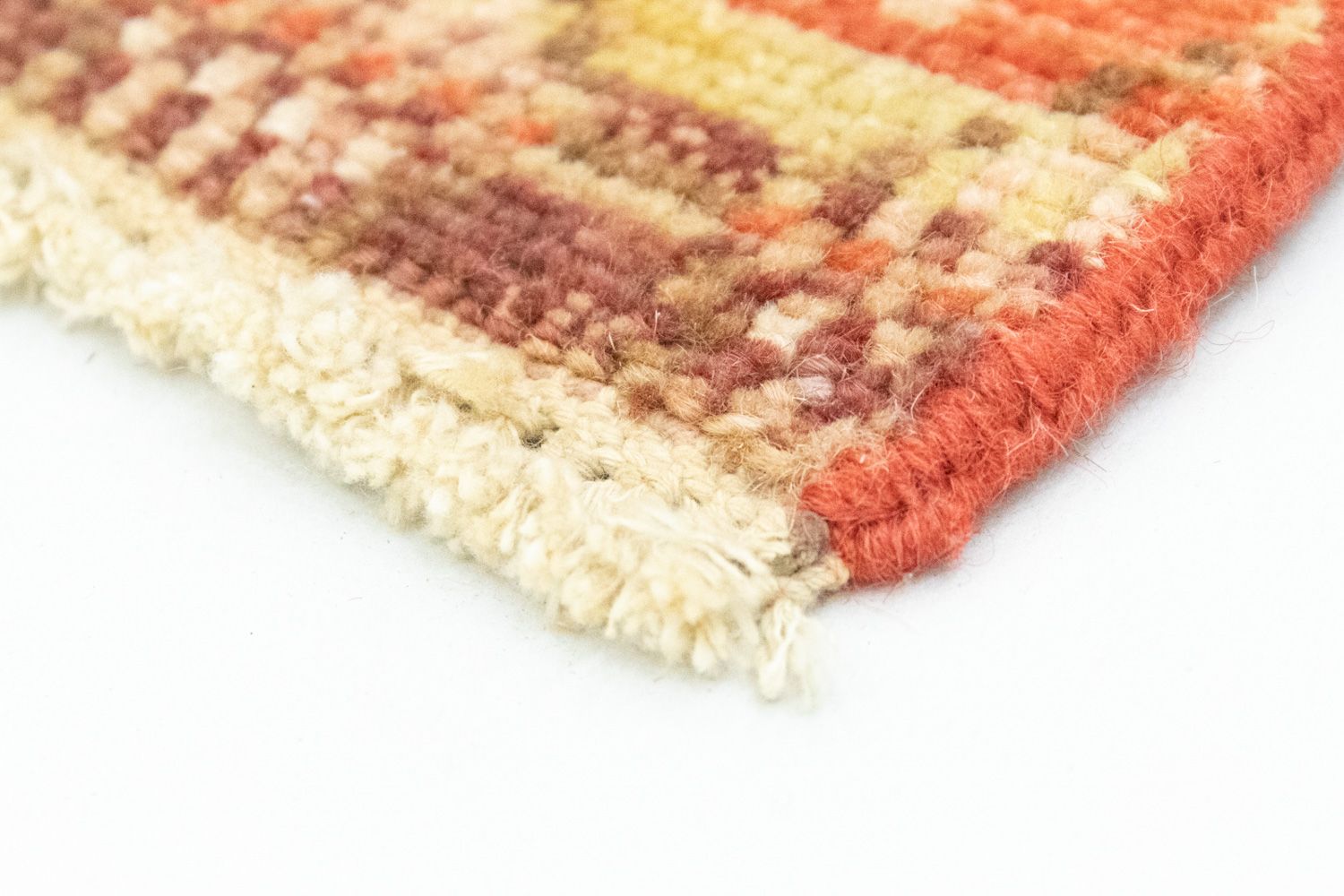 Designer tæppe firkantet  - 59 x 58 cm - orange