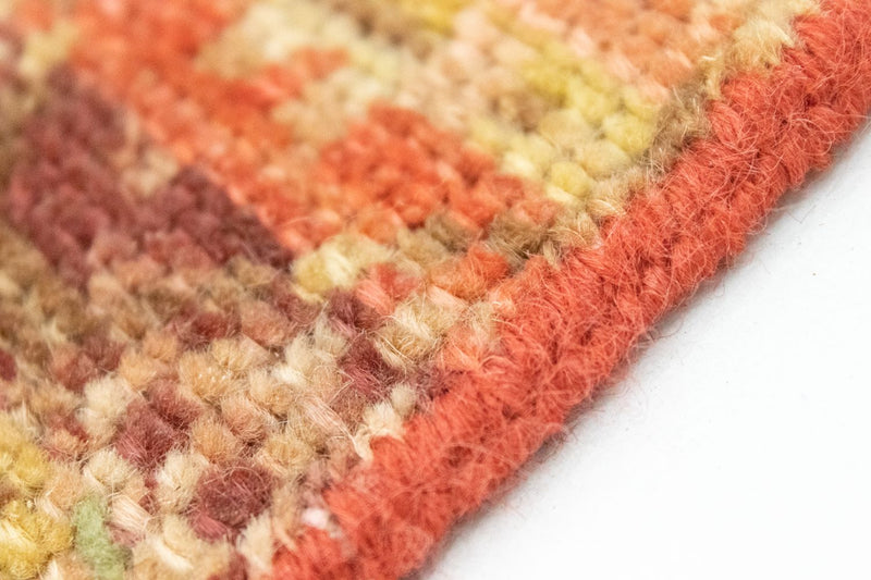 Designer tæppe firkantet  - 59 x 58 cm - orange