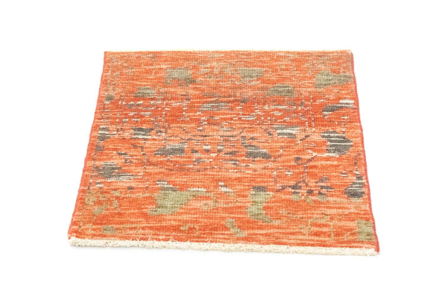 Designer tæppe firkantet  - 61 x 60 cm - orange