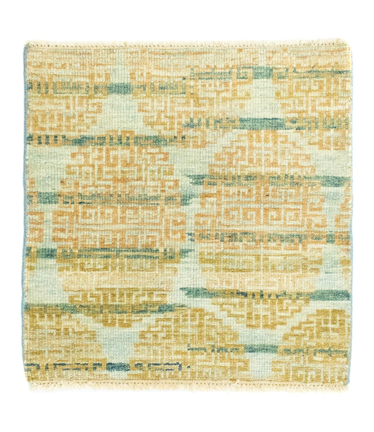 Designer tæppe firkantet  - 61 x 59 cm - guld