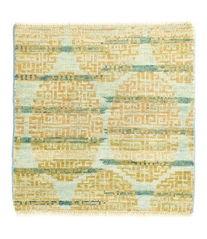 Designer tæppe firkantet  - 61 x 59 cm - guld