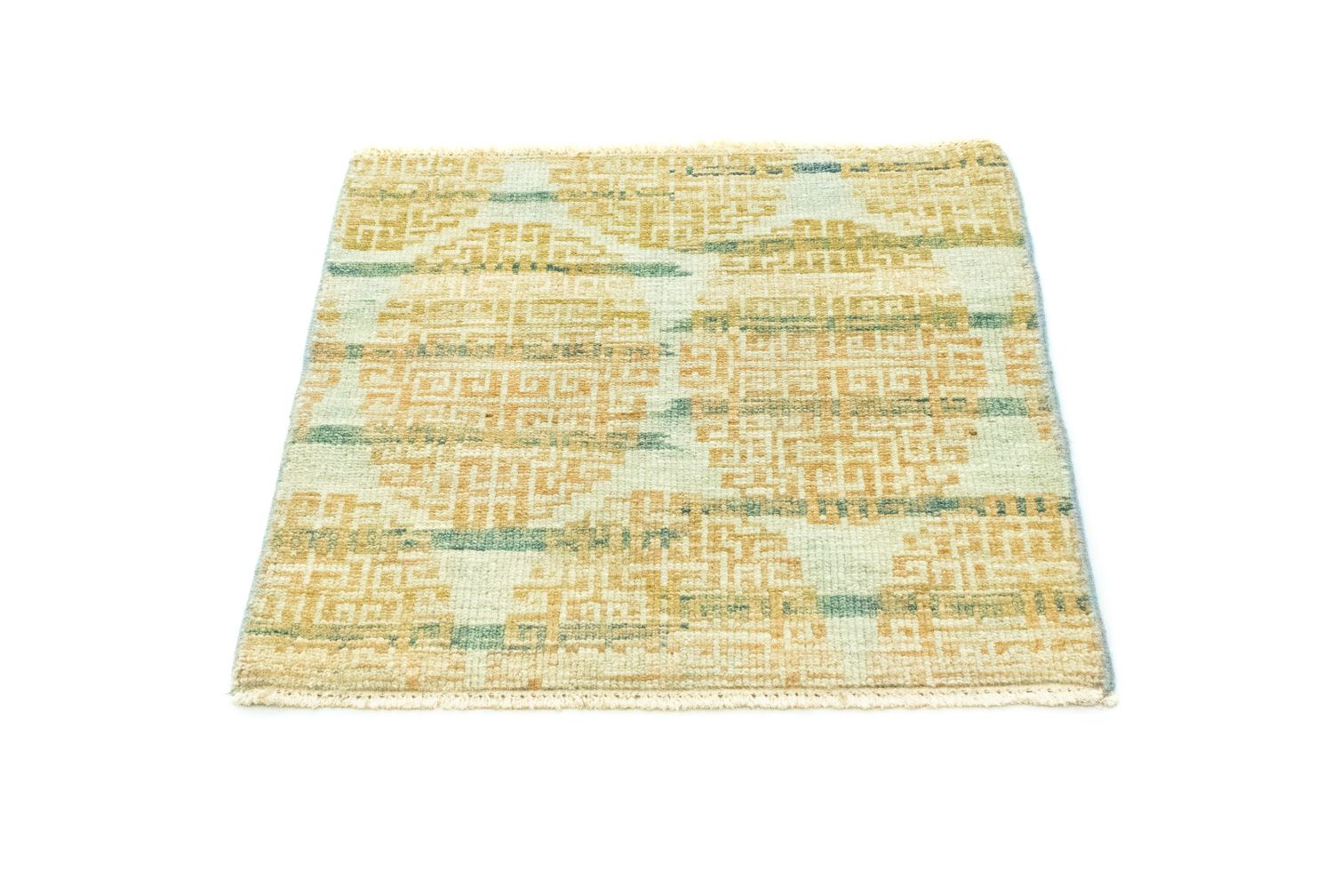 Designer tæppe firkantet  - 61 x 59 cm - guld
