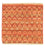 Designer tæppe firkantet  - 62 x 59 cm - orange