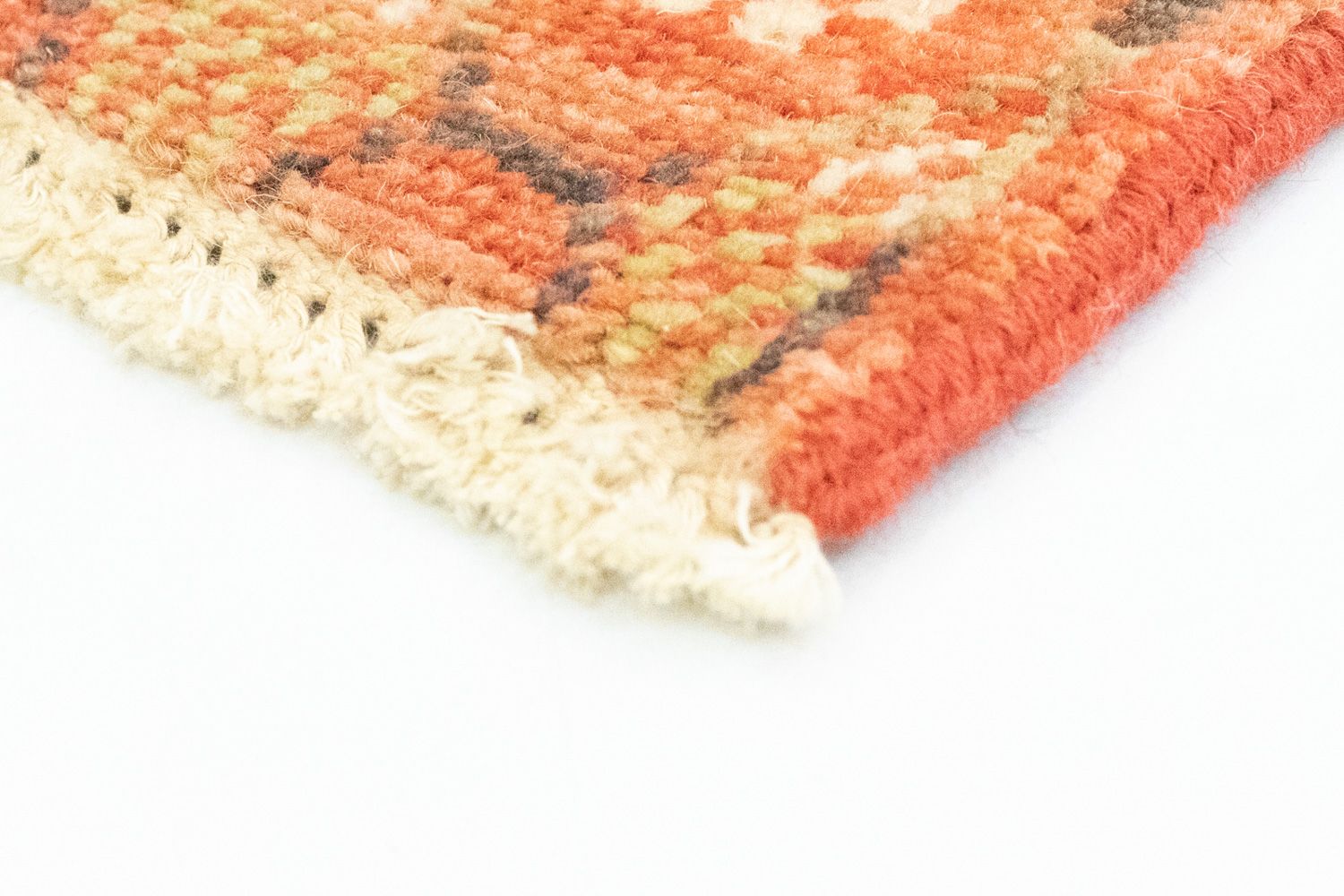 Designer tæppe firkantet  - 62 x 59 cm - orange