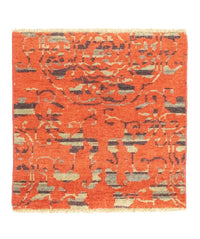 Designer tæppe firkantet  - 62 x 61 cm - orange