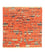 Designer tæppe firkantet  - 62 x 61 cm - orange
