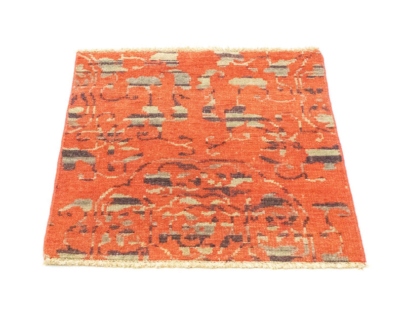 Designer tæppe firkantet  - 62 x 61 cm - orange