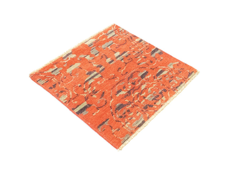 Designer tæppe firkantet  - 62 x 61 cm - orange