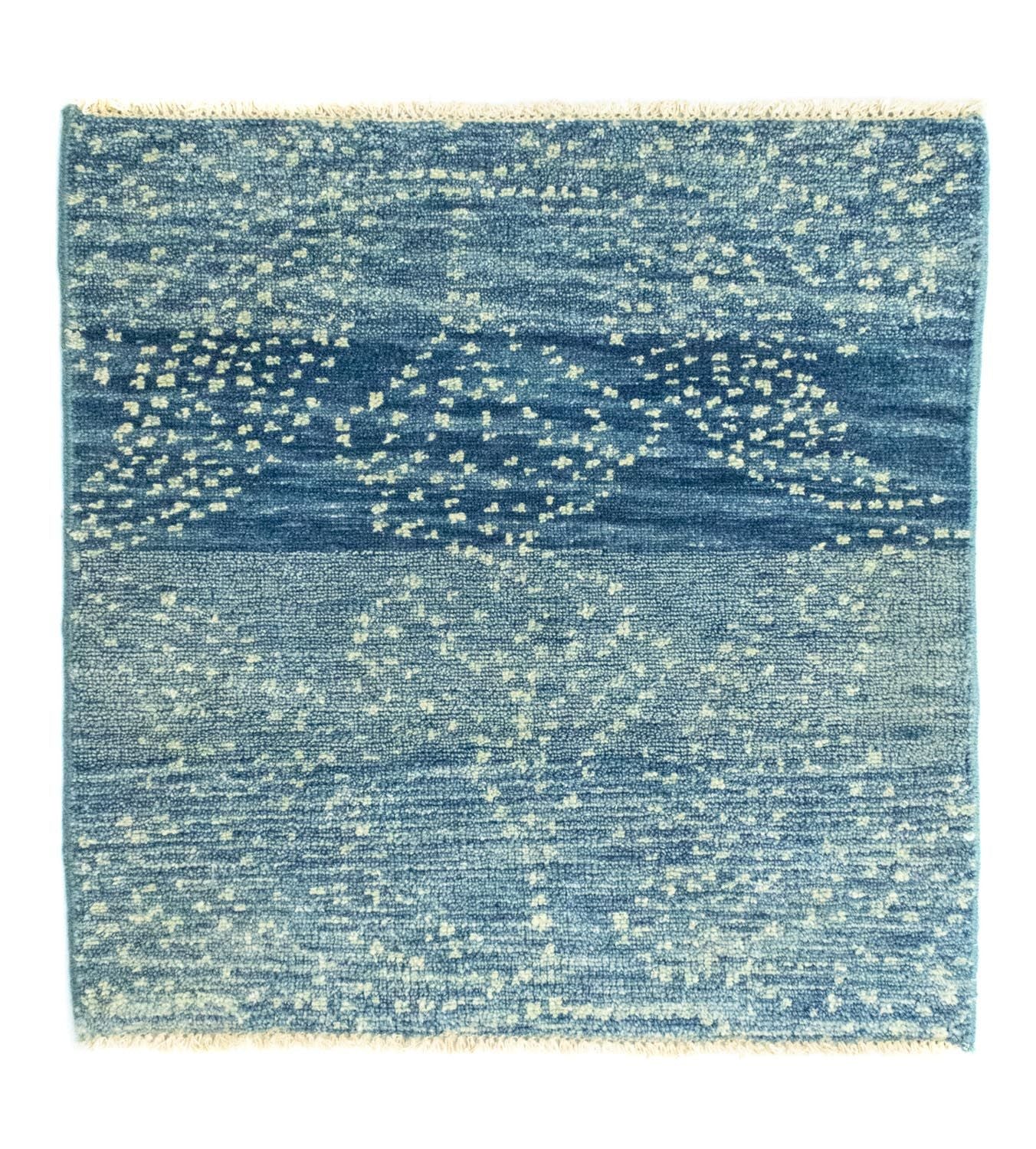 Designer tæppe firkantet  - 62 x 61 cm - lyseblå