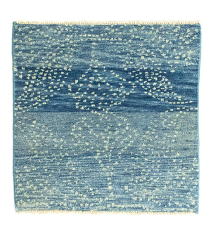 Designer tæppe firkantet  - 62 x 61 cm - lyseblå