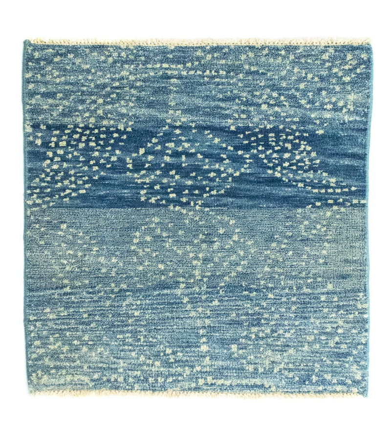 Designer tæppe firkantet  - 62 x 61 cm - lyseblå