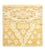 Designer tæppe firkantet  - 60 x 58 cm - beige