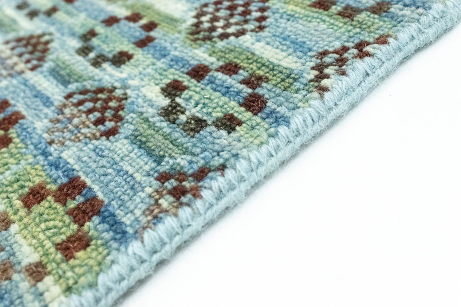 Uldtæppe - 92 x 63 cm - lyseblå