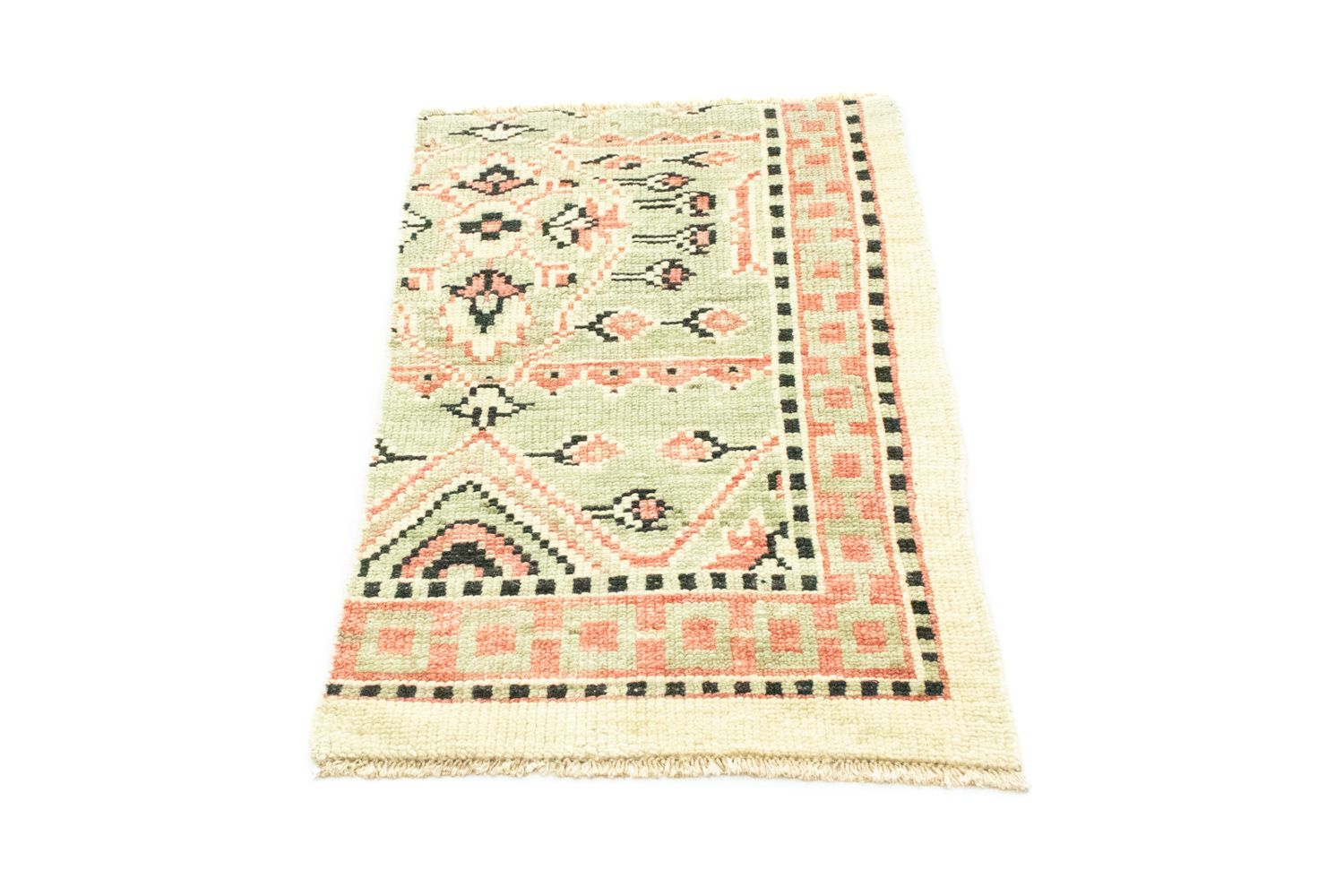 Uldtæppe - 93 x 59 cm - beige