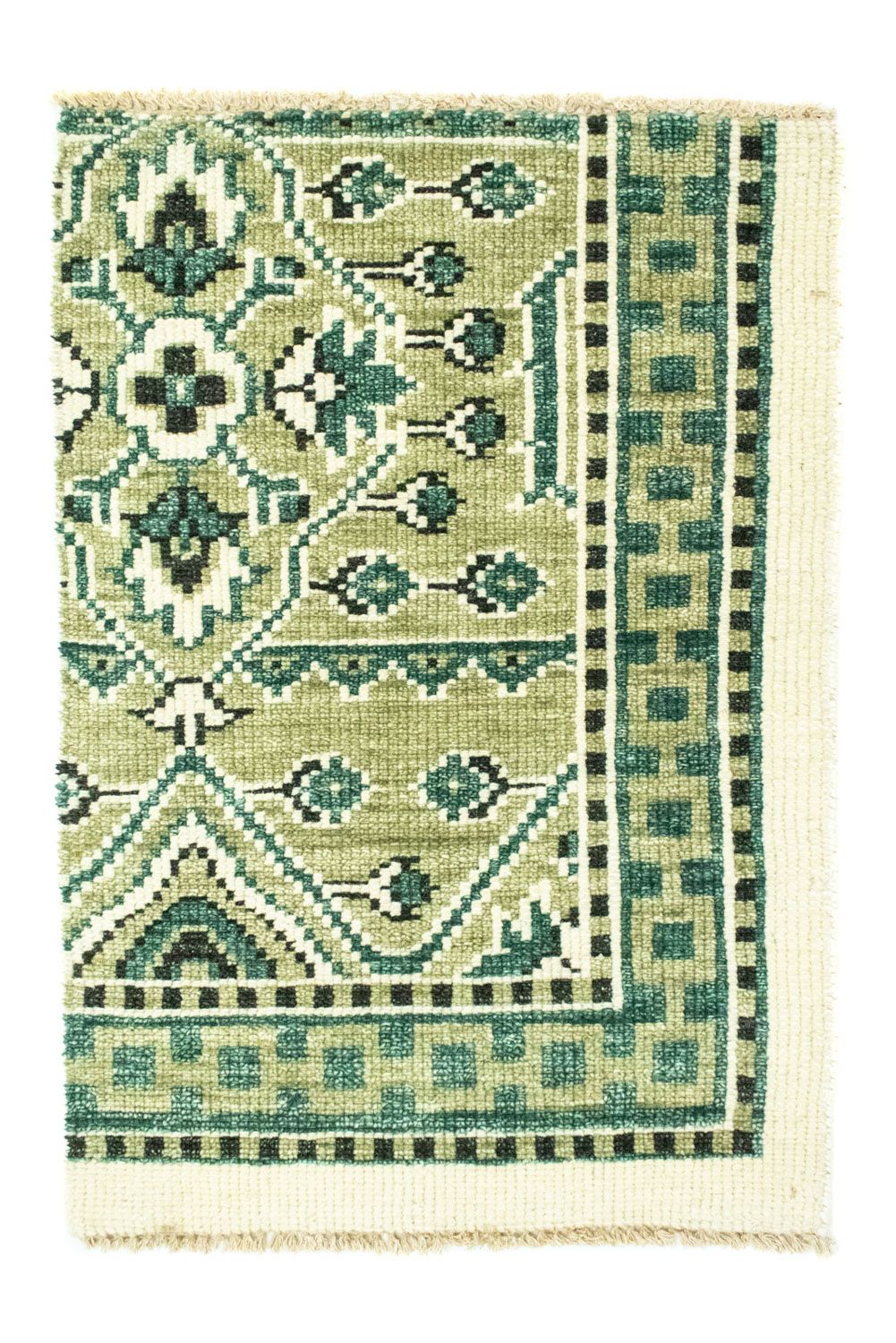 Uldtæppe - 87 x 64 cm - grøn