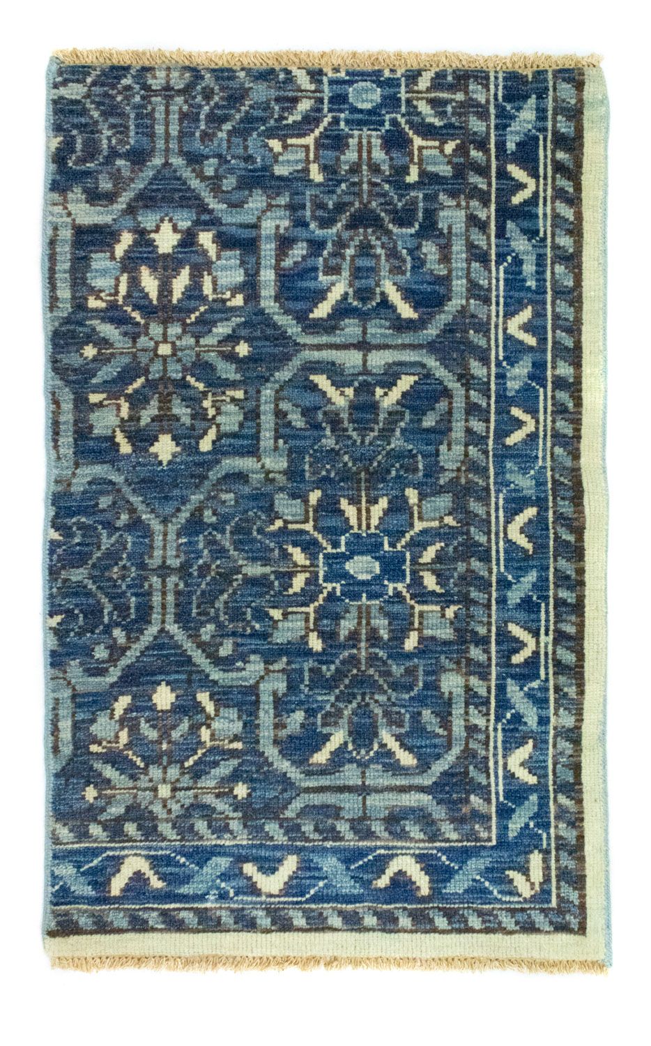 Designer tæppe - 92 x 59 cm - blå