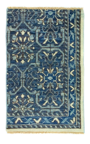 Designer tæppe - 92 x 59 cm - blå
