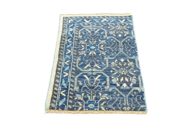 Designer tæppe - 92 x 59 cm - blå