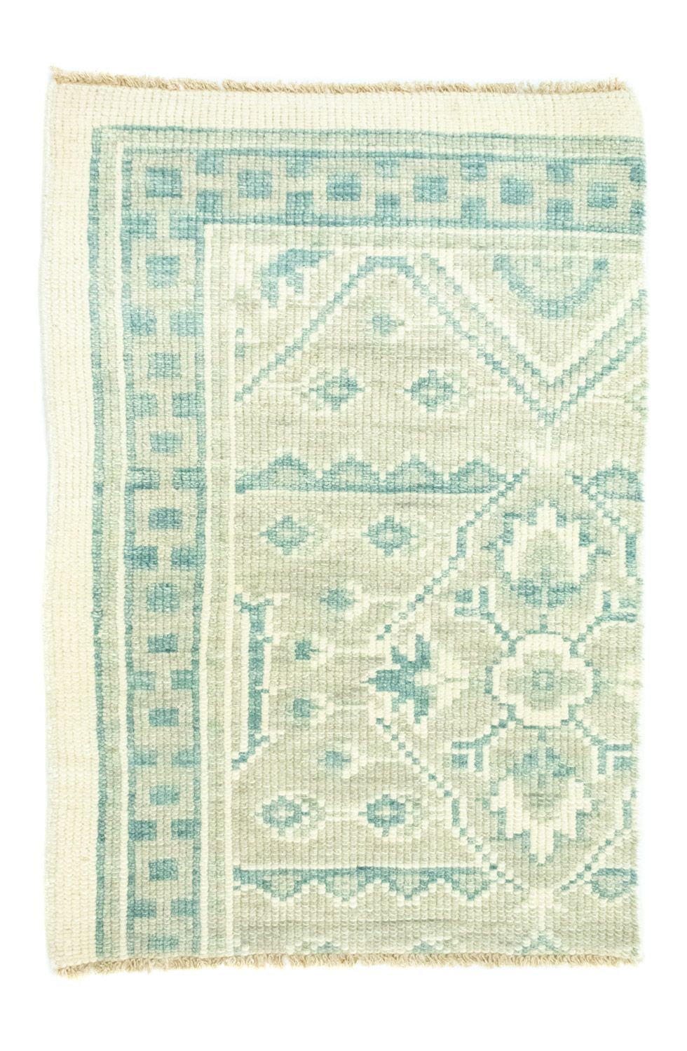 Designer tæppe - 95 x 62 cm - lyseblå