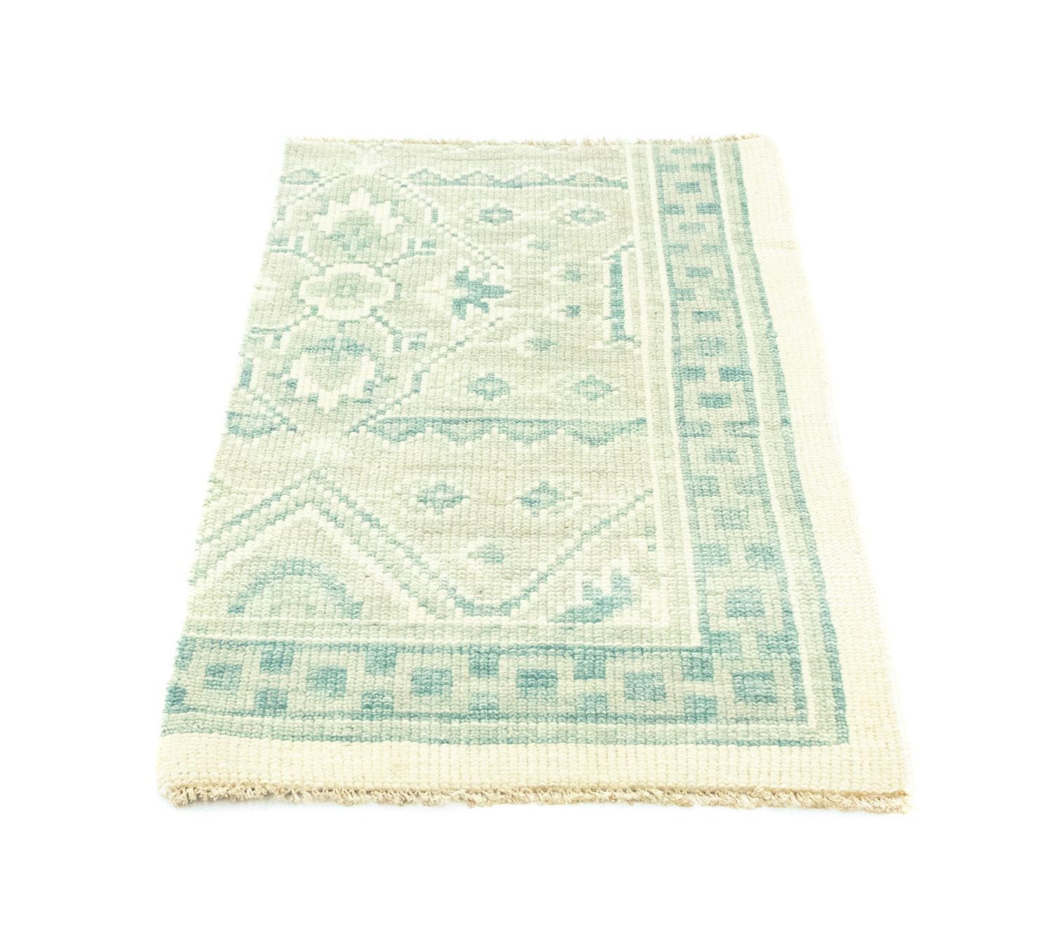 Designer tæppe - 95 x 62 cm - lyseblå