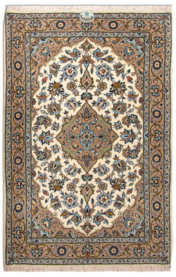 Persisk tæppe - Keshan - 125 x 79 cm - beige