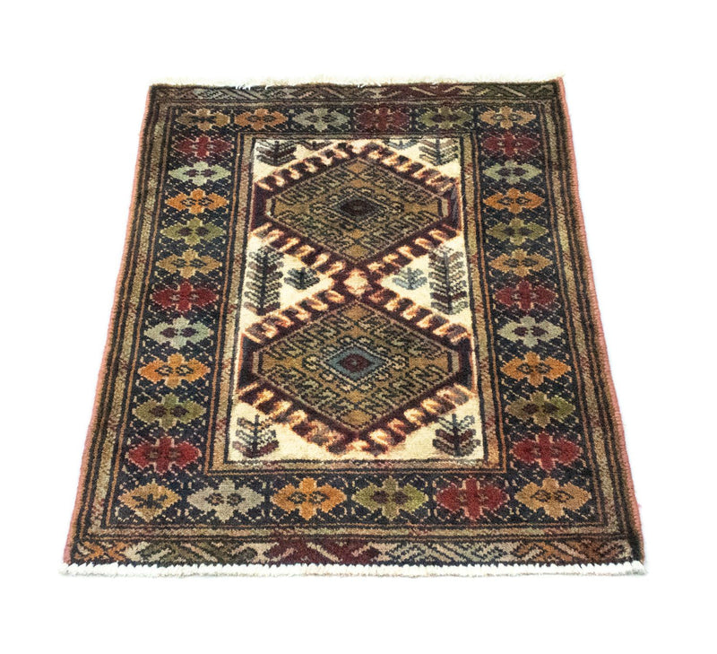 Turkaman-tæppe - 86 x 60 cm - beige