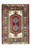Turkaman-tæppe - 87 x 60 cm - rød