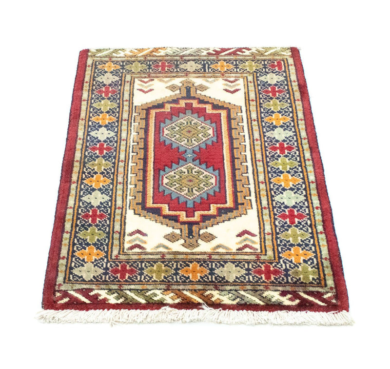 Turkaman-tæppe - 87 x 60 cm - rød