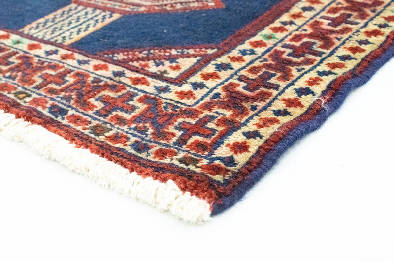 Turkaman-tæppe - 83 x 63 cm - blå