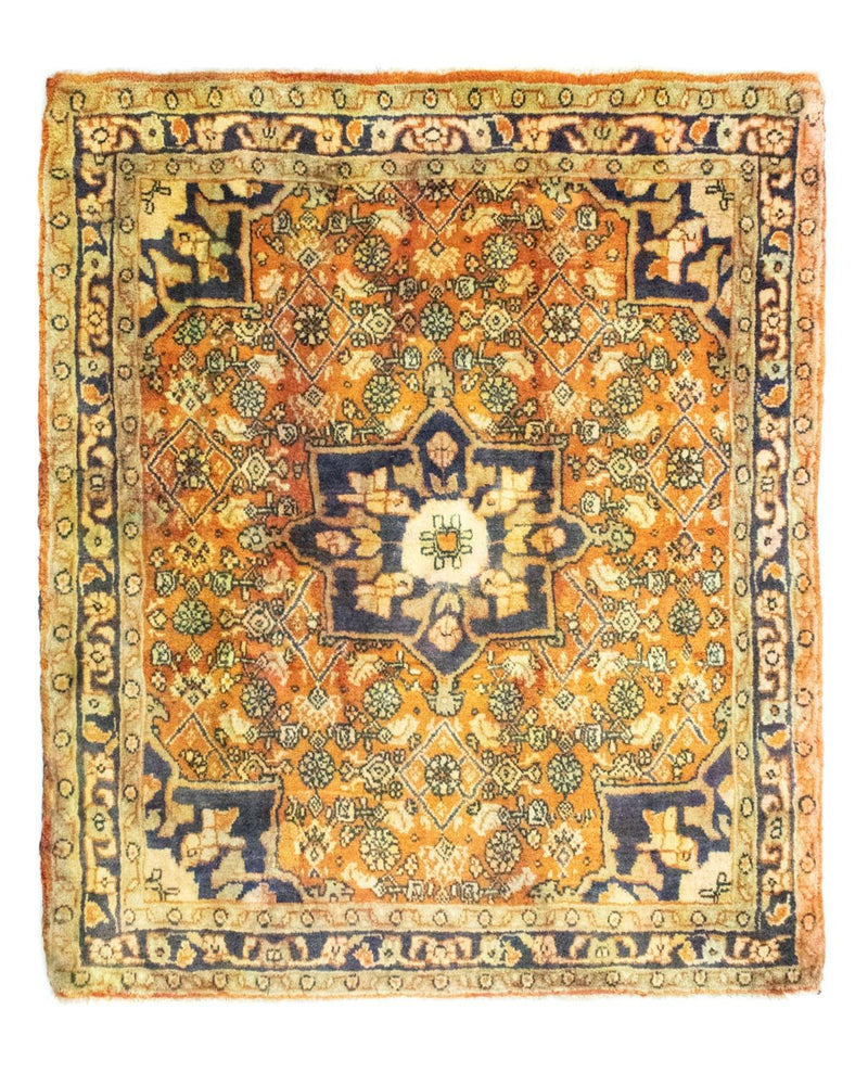 Persisk tæppe - Bijar - 85 x 75 cm - orange