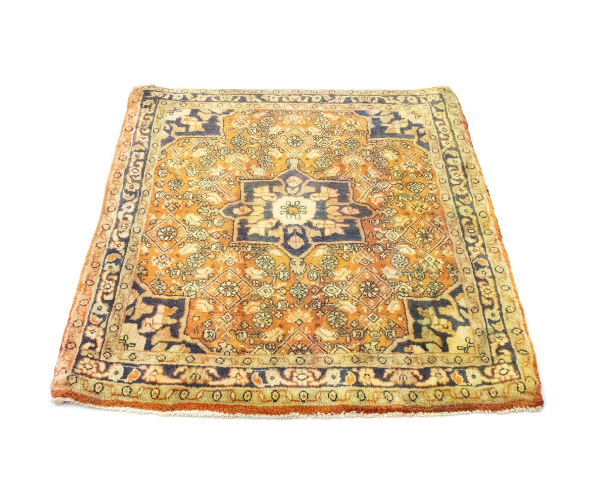 Persisk tæppe - Bijar - 85 x 75 cm - orange