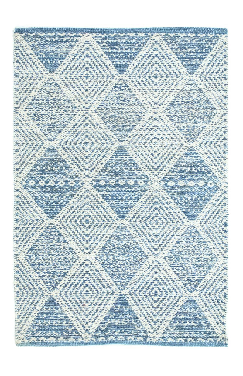 Kelim-tæppe - Trendy - 92 x 62 cm - lyseblå
