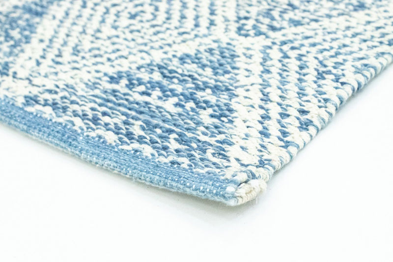 Kelim-tæppe - Trendy - 92 x 62 cm - lyseblå