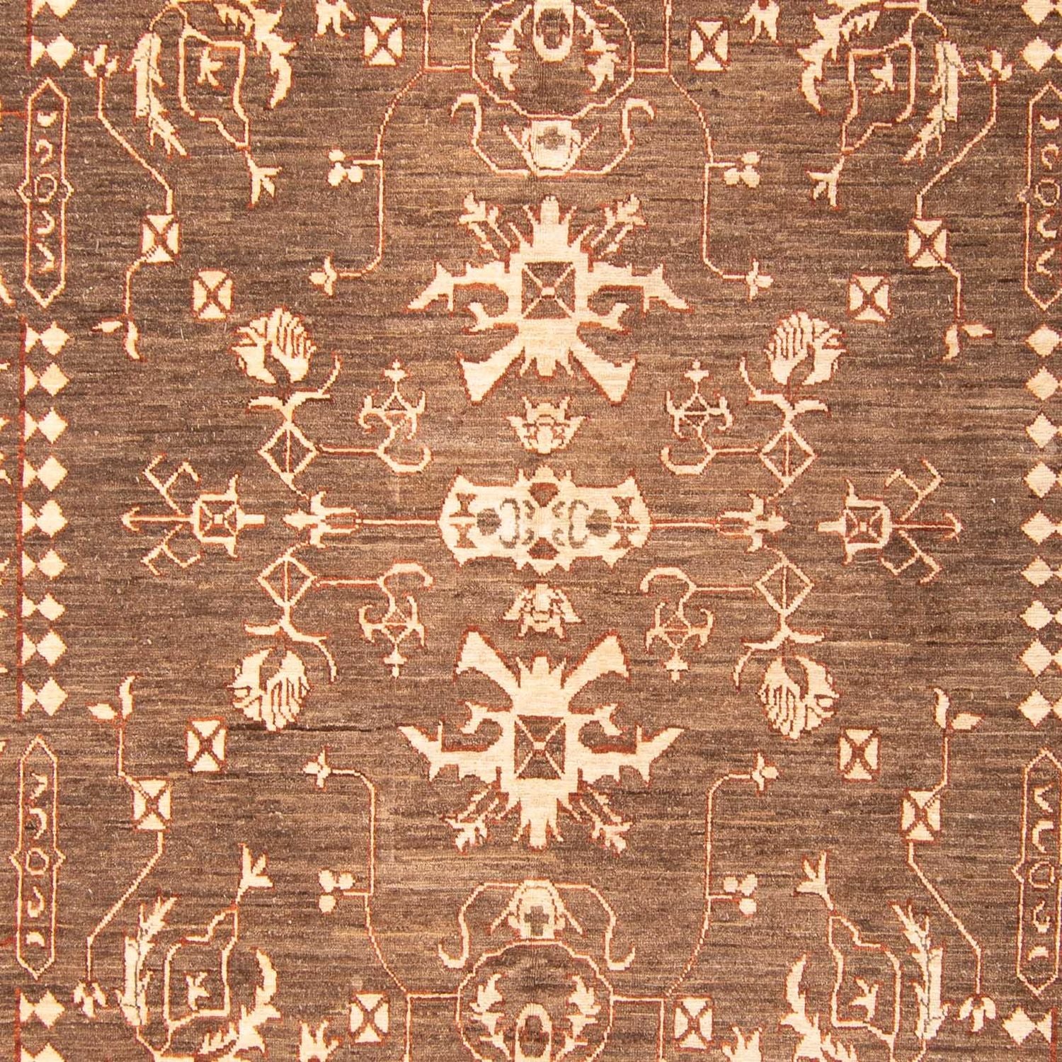 Ziegler Tæppe - Moderne firkantet  - 196 x 182 cm - brun