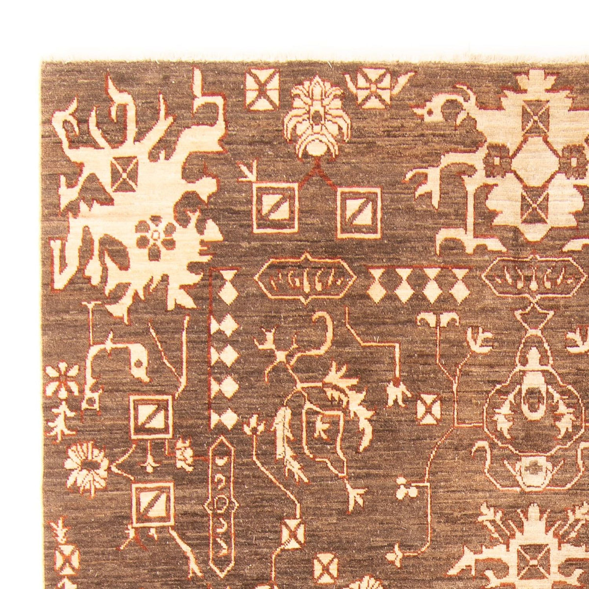 Ziegler Tæppe - Moderne firkantet  - 196 x 182 cm - brun