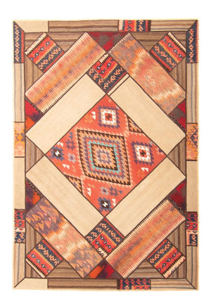 Patchwork-tæppe - 230 x 160 cm - flerfarvet