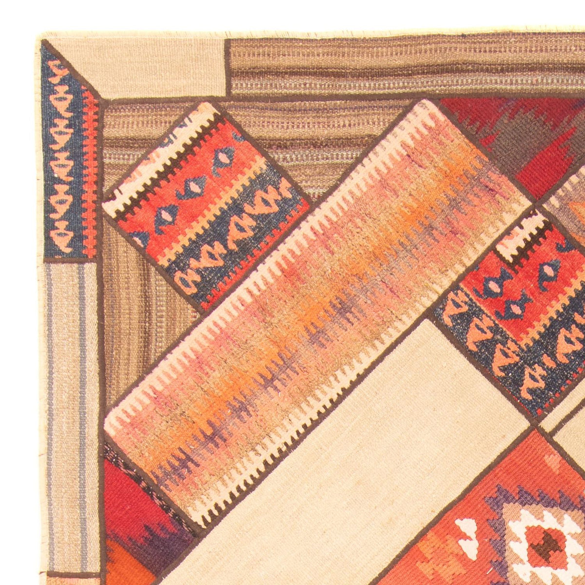Patchwork-tæppe 160x230cm - Perserteppich Wollteppich