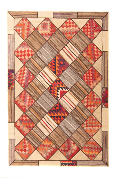 Patchwork-tæppe 160x230cm - Perserteppich Wollteppich