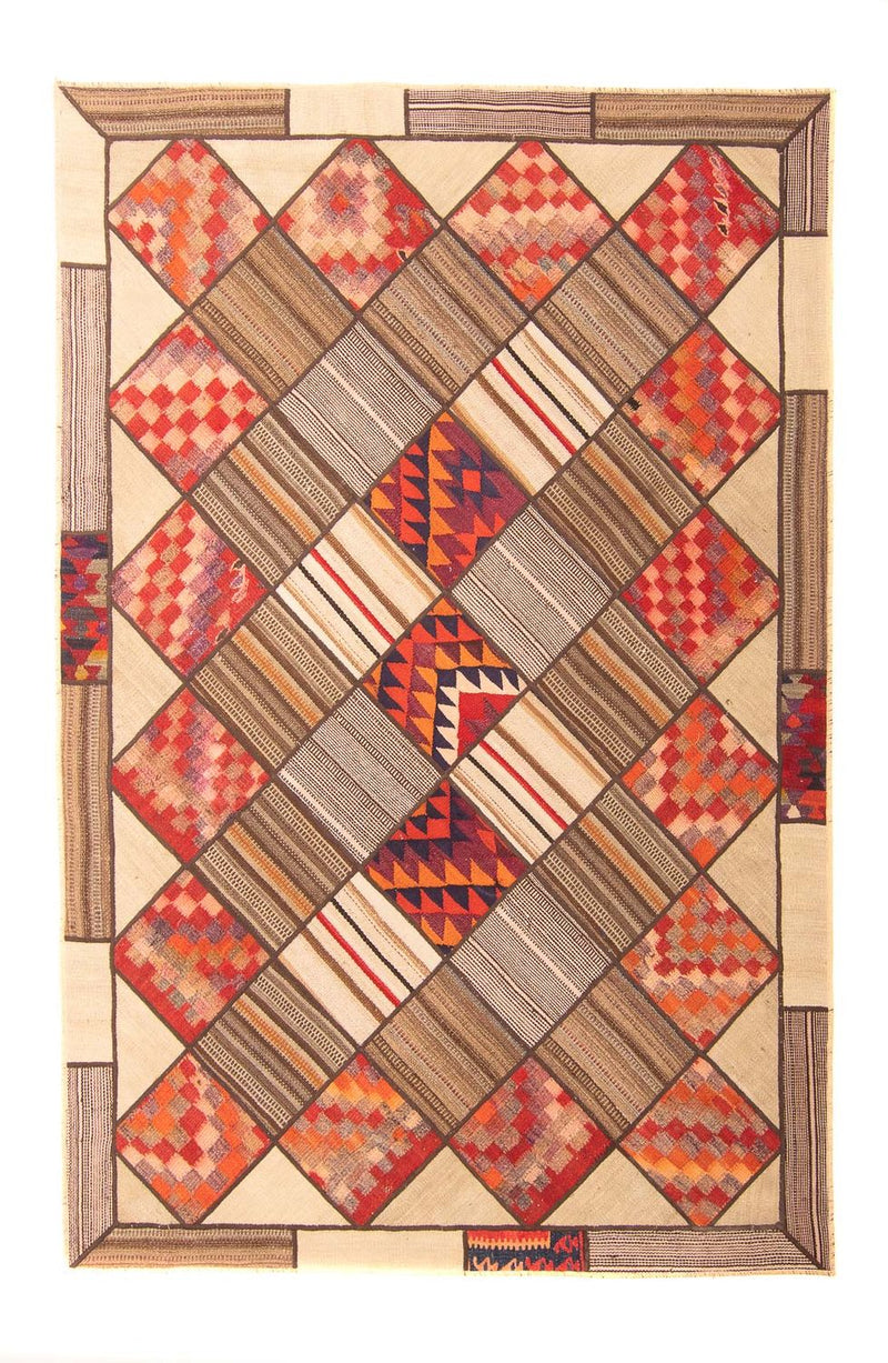 Patchwork-tæppe - 230 x 160 cm - flerfarvet