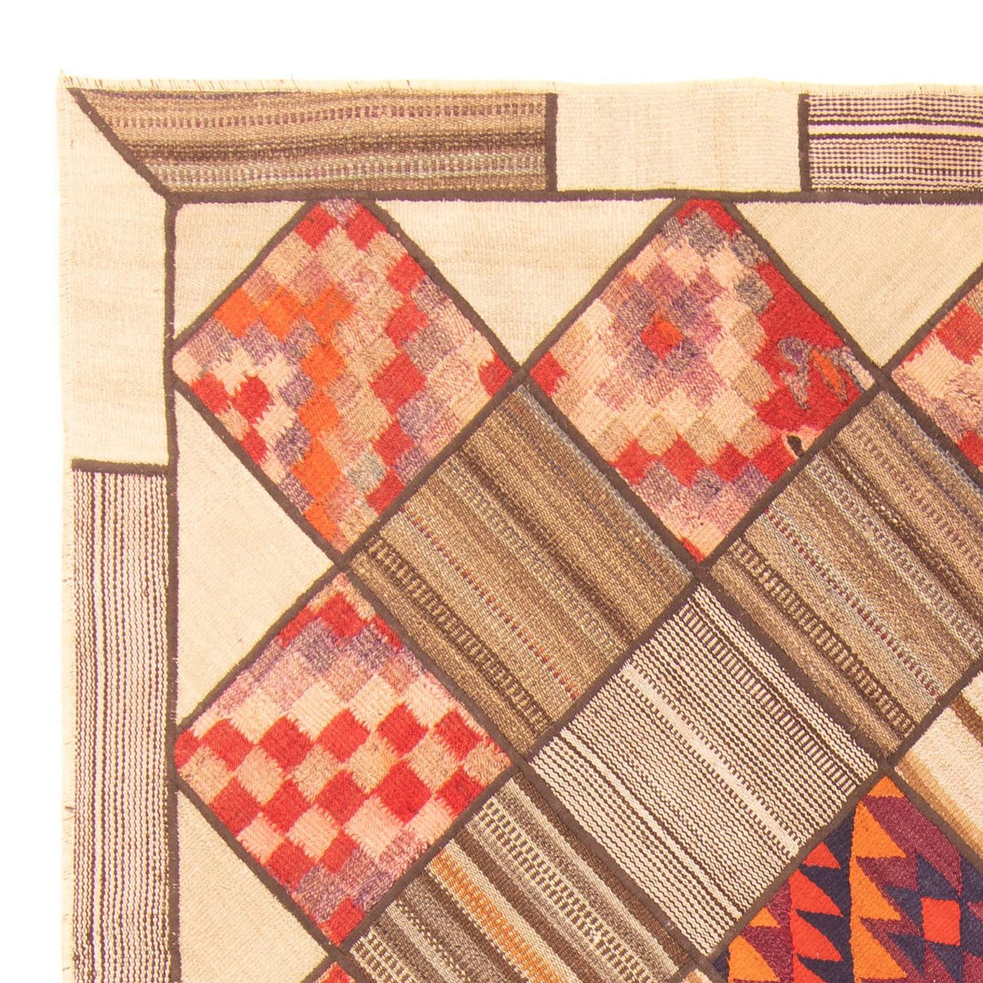 Patchwork-tæppe 230x160cm - Perserteppich Wollteppich