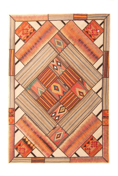 Patchwork-tæppe 160x230cm - Perserteppich Wollteppich