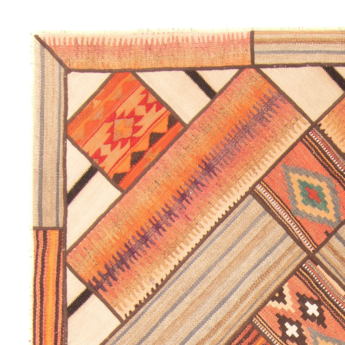 Patchwork-tæppe 160x230cm - Perserteppich Wollteppich